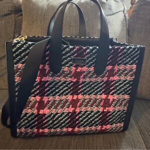 Kate Spade Manhattan Plaid Large Tote